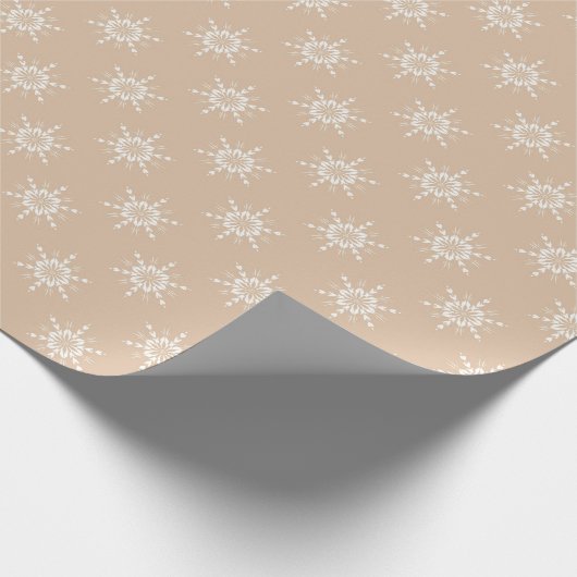 Kraft Snowflake Kerstmis Cadeaupapier (Hoek)