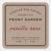  Kraft Soy Candle Labels (Voorkant)