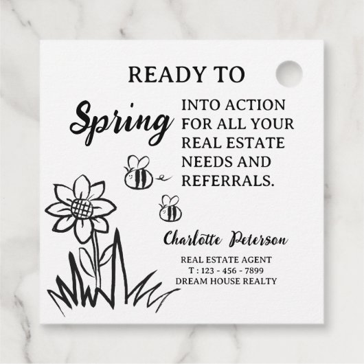 Kraft Spring Real Estate Pop by Gift Labels (Achterkant)