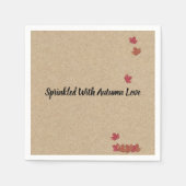 Kraft Sprinted with Autumn Love Party Napkins Servet (Voorkant)