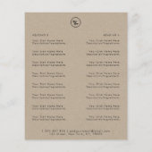Kraft stijl elegant restaurant afhaalmenu & logo flyer (Achterkant)