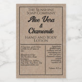 Kraft-stijl waterdichte cosmetische flessenetiket voedselcontainer etiket (Enkel label)