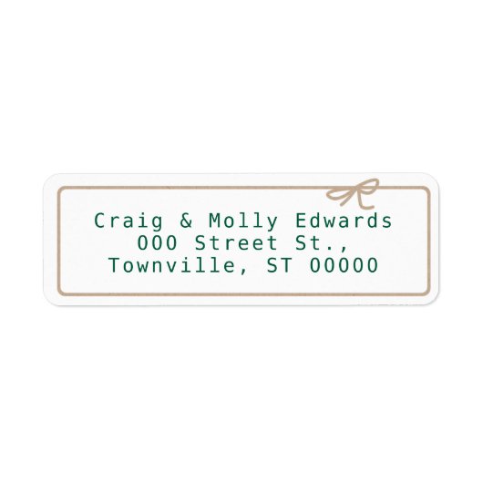 Kraft String Address Etiket (Voorkant)