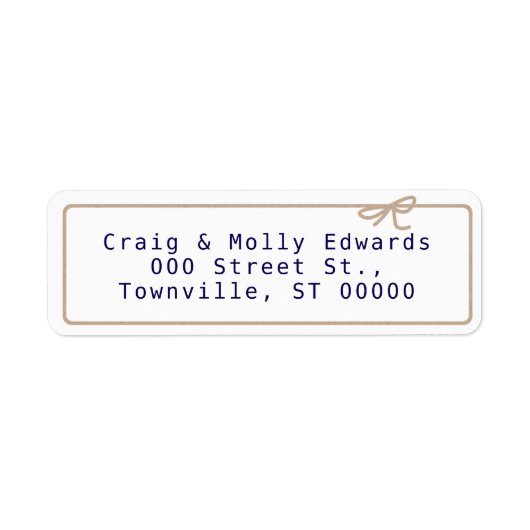 Kraft String Address Etiket (Voorkant)