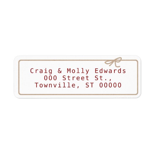 Kraft String Address Etiket (Voorkant)