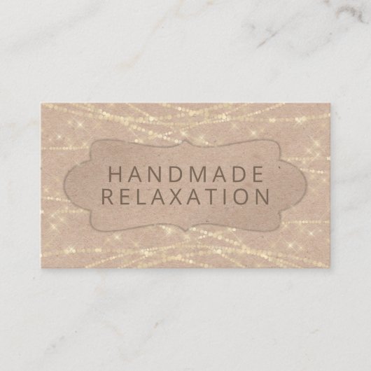 Kraft String Lights Spa Bath Soak Body Butter Soap Visitekaartje (Voorkant)