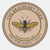 Kraft  Style Honey Label (Voorkant)