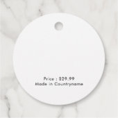 Kraft Style Rechthoek Logo Eenvoudig minimaal bedr Bedankjes Labels (Achterkant)