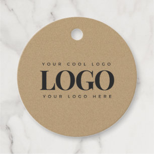 Kraft Style Rechthoek Logo Eenvoudig minimaal bedr Bedankjes Labels