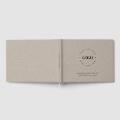 Kraft Style Rustic Business Company Custom Logo Gastenboek (Volledig)
