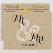 Kraft Sunflower Bride Wedding Program Flyers (Voorkant / Achterkant)