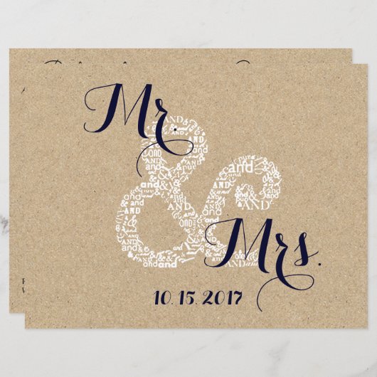 Kraft Sunflower Bride Wedding Program Flyers (Voorkant / Achterkant)