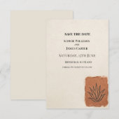 Kraft Terracotta Bruiloft Save The Date (Voorkant / Achterkant)