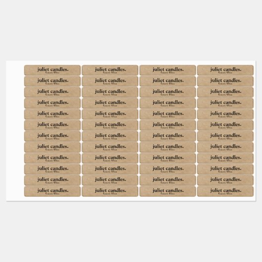 Kraft Thin Candle Tamper-Proof Seal Label (Vel)