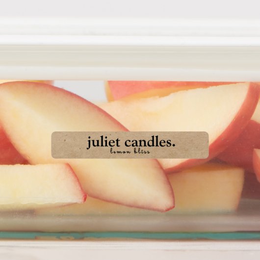 Kraft Thin Candle Tamper-Proof Seal Label (Aangebracht)