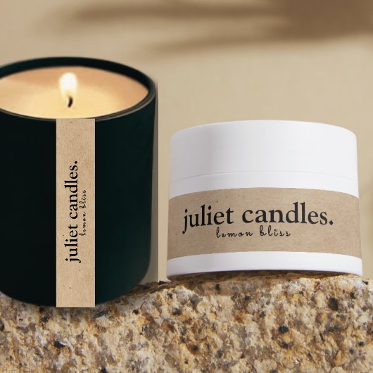 Kraft Thin Candle Tamper-Proof Seal Label