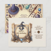 KRAFT tovenaar thema feest magische vintage tovers Kaart (Voorkant / Achterkant)