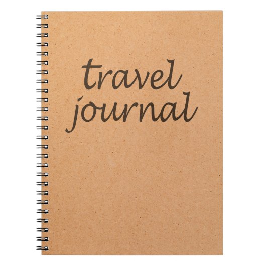 Kraft Travel Journal ~ Calligraphy Travel Notebook Notitieboek (Voorkant)