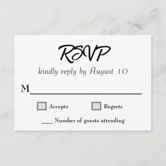 Kraft Trouwscript RSVP-kaarten Informatiekaartje (Voorkant)