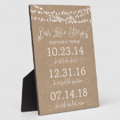 Kraft verlicht onze liefdesverhalen over het huwel fotoplaat (Zijkant)