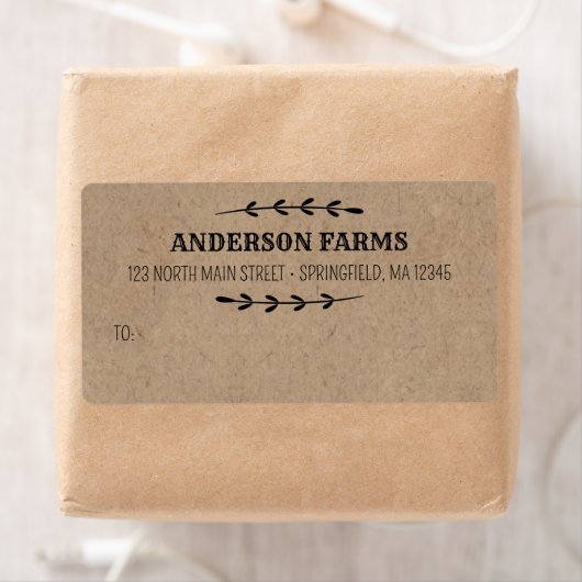 Kraft Verzendlabels voor zakelijk of persoonlijk g Etiket (Insitu)