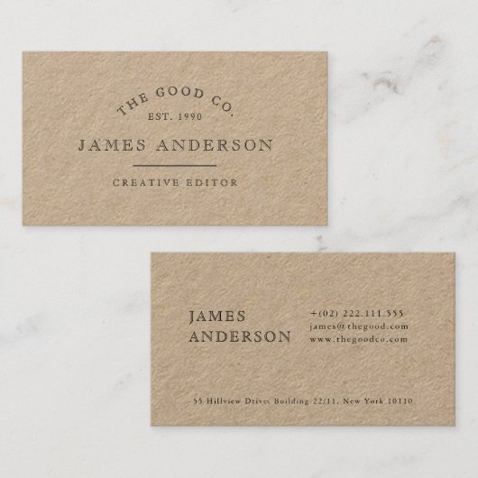  Kraft Visitekaartje (Voorkant / Achterkant)