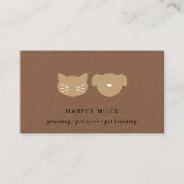 Kraft-visitekaartje met kraft-symbool voor bijtend visitekaartje