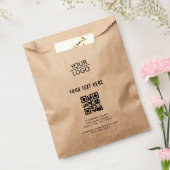 Kraft Voeg je Logo QR Code Aangepaste Tekst Promot Bedankzakje (Gezegeld)