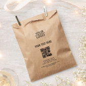 Kraft Voeg je Logo QR Code Aangepaste Tekst Promot Bedankzakje (Geknipt)