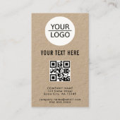 Kraft Voeg je Logo QR Code aangepaste tekstpromoti Visitekaartje (Voorkant)