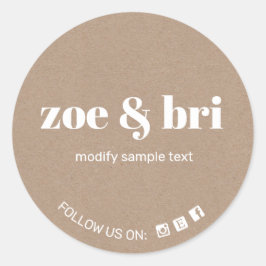 Kraft Voeg je Logo toe Ronde Sticker