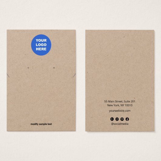 Kraft Voeg Logo Ketting toe waarmee u een beeldsch Visitekaartje (Voorkant /achterkant)