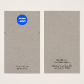 Kraft Voeg Logo Rack Bracelt Display Card toe Visitekaartje (Voorkant /achterkant)