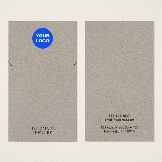 Kraft Voeg Logo Rack Bracelt Display Card toe Visitekaartje (Voorkant /achterkant)