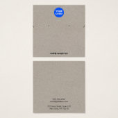 Kraft voegt Logo Ketting en oormergkaart toe Vierkante Visitekaartjes (Voorkant /achterkant)