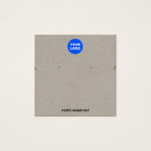 Kraft voegt Logo Ketting en oormergkaart toe Vierkante Visitekaartjes (Voorkant)