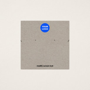 Kraft voegt Logo Ketting en oormergkaart toe Vierkante Visitekaartjes