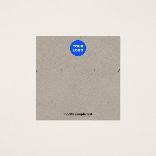 Kraft voegt Logo Ketting en oormergkaart toe Vierkante Visitekaartjes (Voorkant)