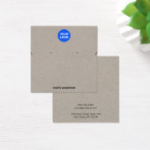 Kraft voegt Logo Ketting en oormergkaart toe Vierkante Visitekaartjes (Bureau)