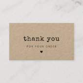 kraft voor schrijfmachines Hartelijk dank voor uw  Visitekaartje (Voorkant)