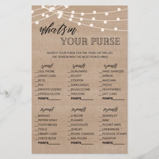 Kraft wat er in je paarse vrijgezellenfeest spel z flyer (Voorkant)