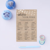 Kraft wat er in je paarse vrijgezellenfeest spel z flyer (Enkel)