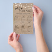 Kraft wat er in je paarse vrijgezellenfeest spel z flyer (Hand)