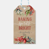 Kraft Waterverf Baking Spirits Bright Holiday Cadeaulabel (Voorkant)