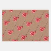 Kraft-Waterverf Berry en Greenery Leaf Inpakpapier Vel (Voorkant 3)