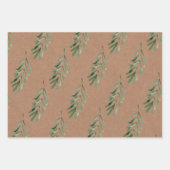 Kraft-Waterverf Berry en Greenery Leaf Inpakpapier Vel (Voorkant 2)