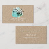 KRAFT Waterverf Camera Fotograaf Visitekaartje (Voorkant / Achterkant)