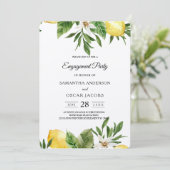 Kraft Waterverf Gele leemons & Leaf Kaart (Staand voorkant)