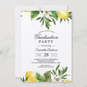 Kraft Waterverf Gele leemons & Leaf Kaart (Voorkant)