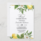 Kraft Waterverf Gele leemons & Leaf Kaart (Voorkant)